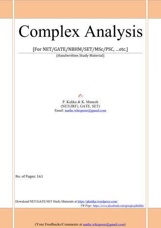 Handwritten PDF Notes (All) for CSIR NET, GATE, SET & MSC/PhD Exams – P ...