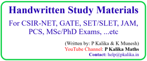 CSIR NET Mathematics handwritten PDF Notes – P Kalika