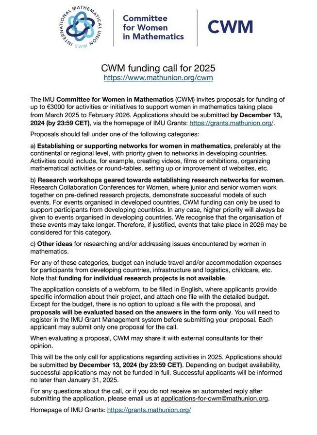 Workshops/Conferences in Mathematics