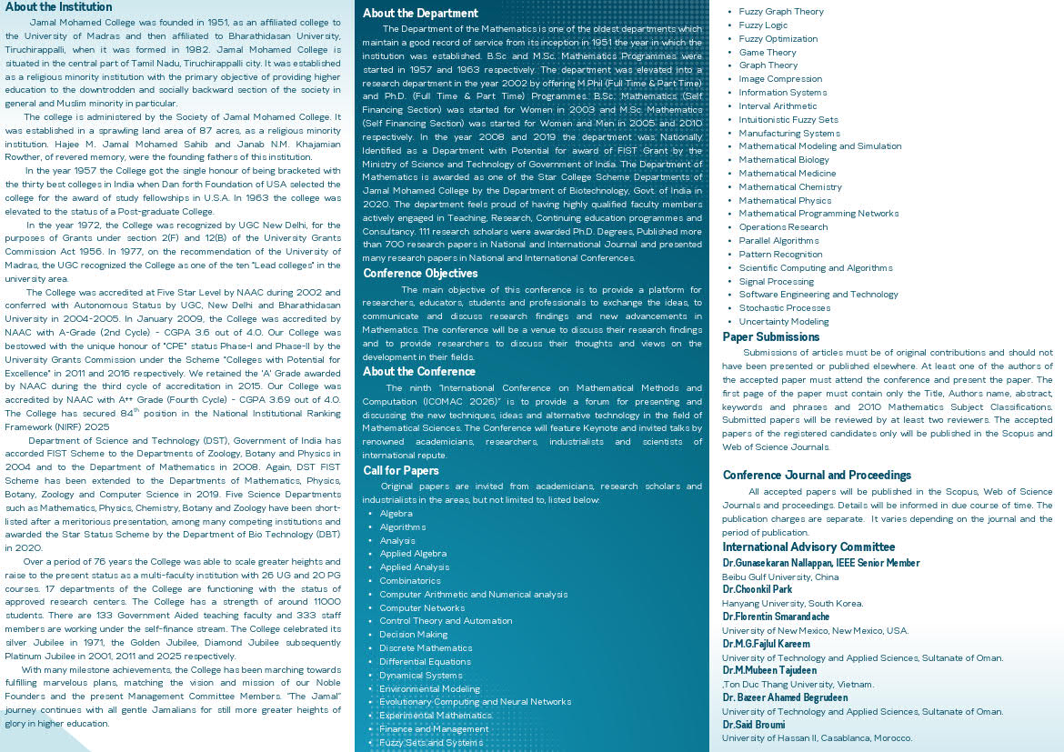 Workshops/Conferences in Mathematics